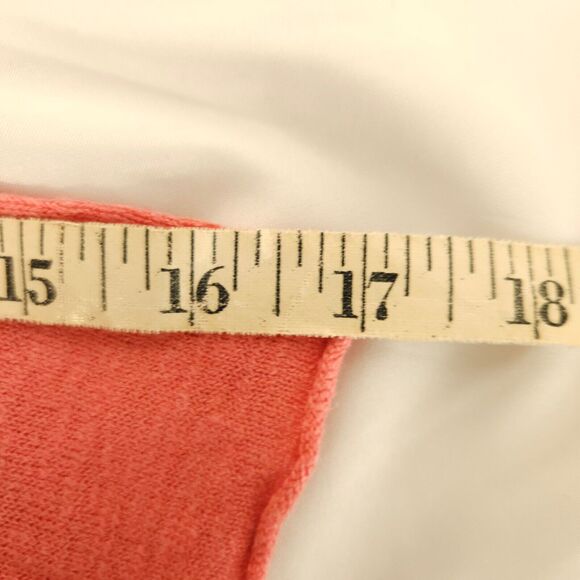 J Jill Womens XS Misses Pink Round Neck Linen Blend 3/4 Sleeve Blouse - Picture 6 of 7